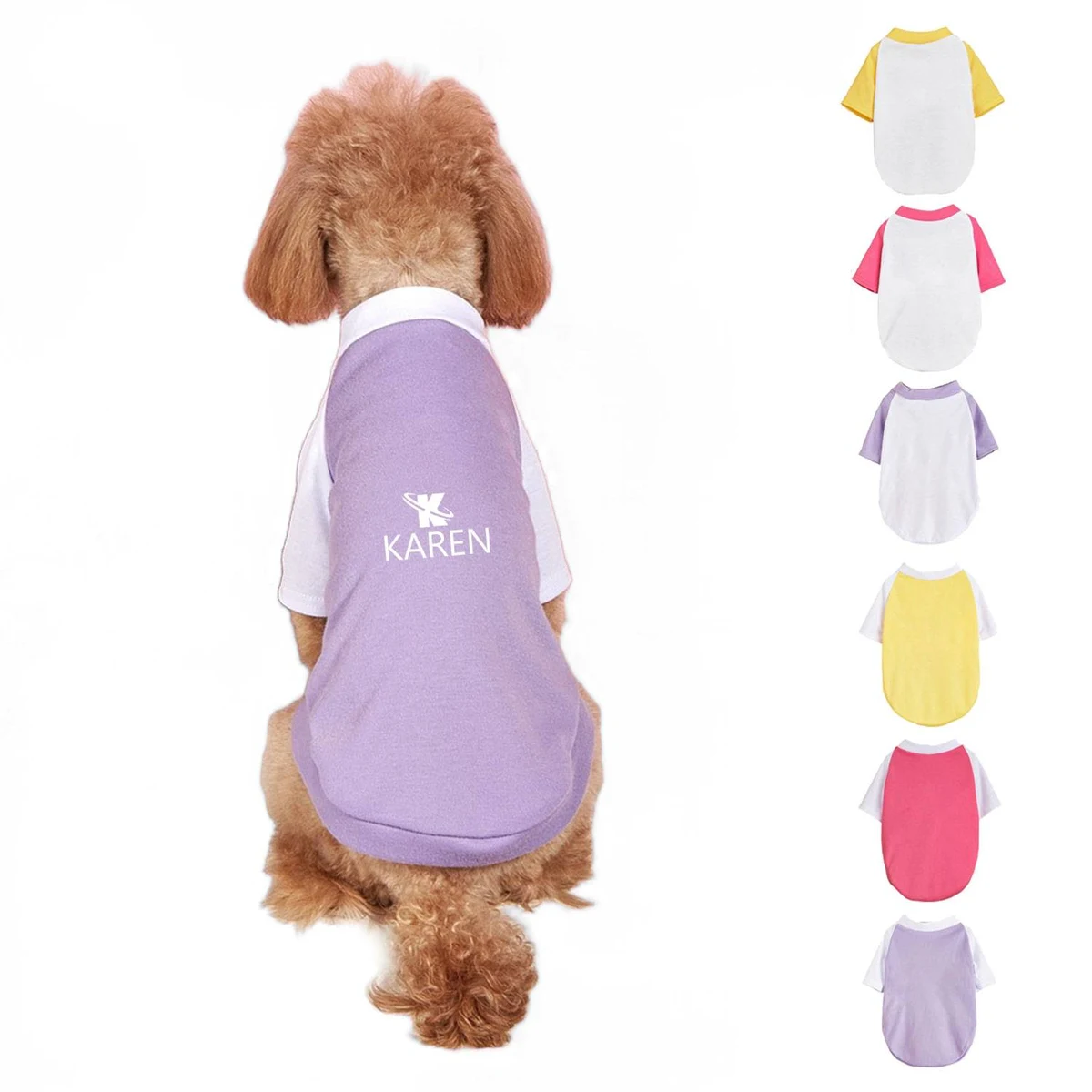 Breathable Stretchy Dog Raglan Shirt 1