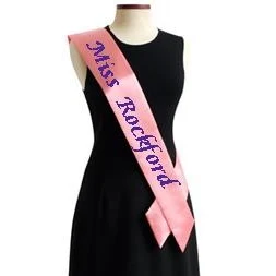 Pink Custom Pageant Sash 1