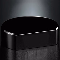 Black Glass Base- Cut Circle