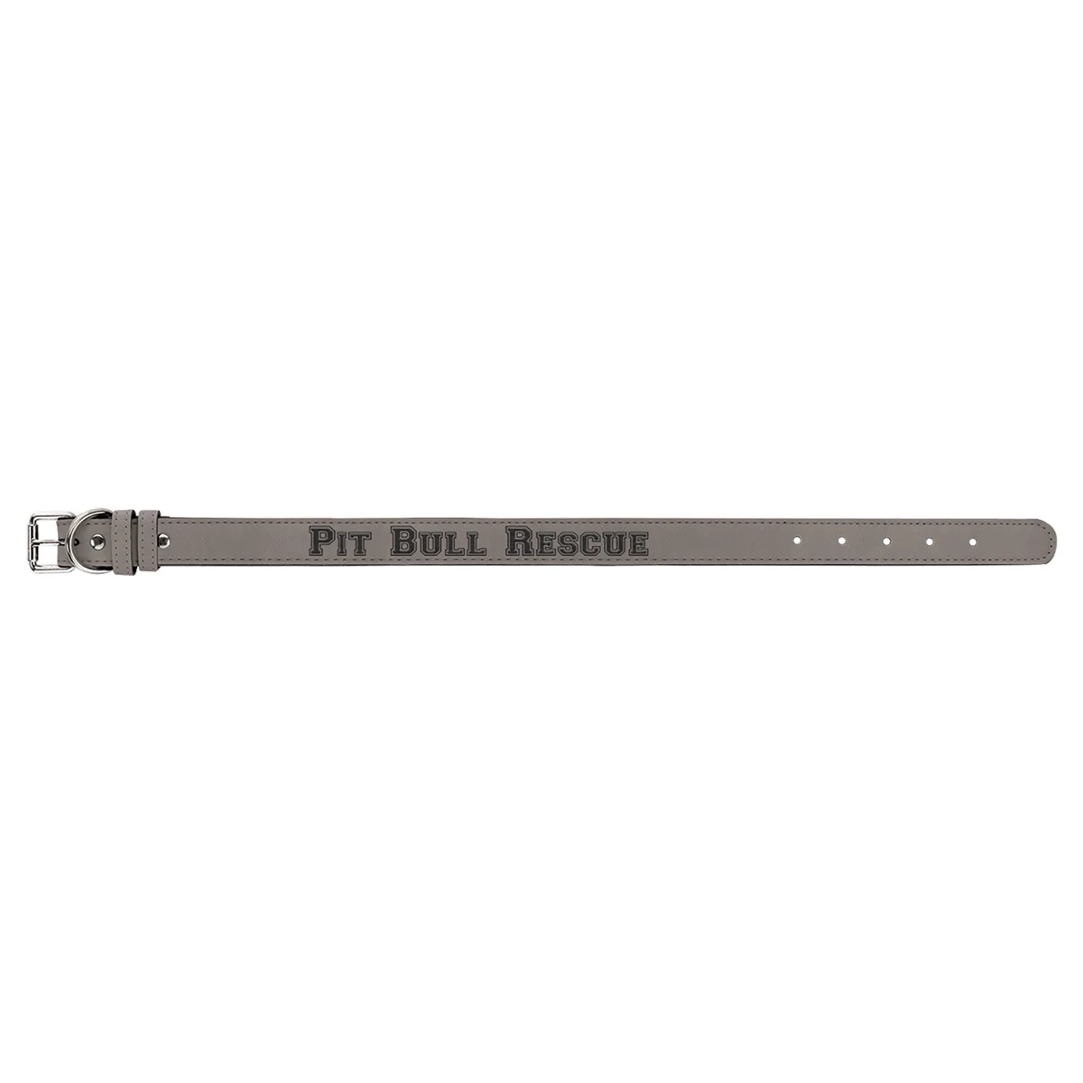 23" x 1" Gray Leatherette Dog Collar 1