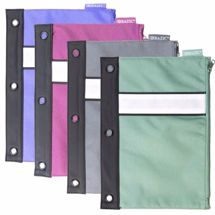 3-Ring Pencil Pouches - 4 Assorted Colors