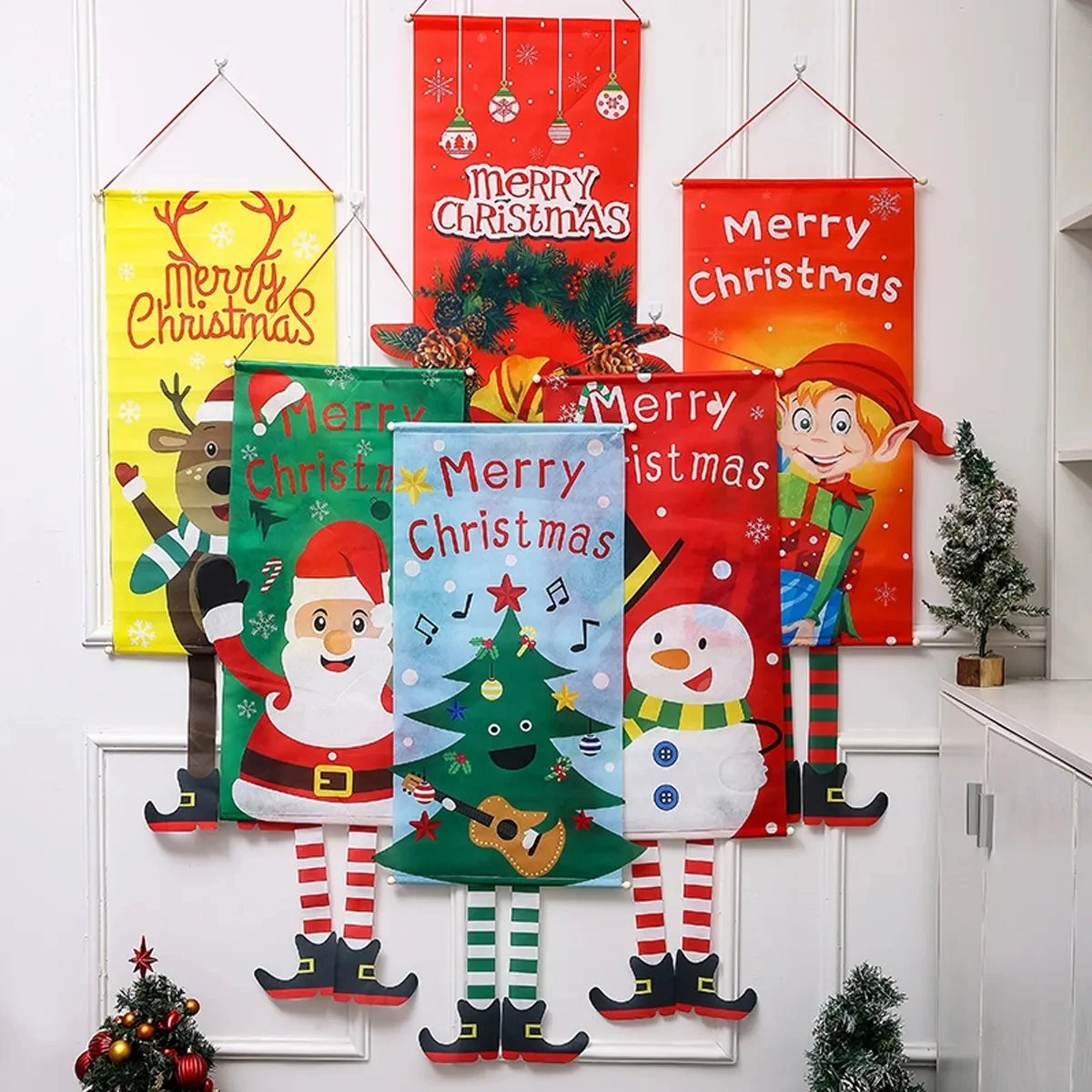 Christmas Door Banner Hanging Flags 1