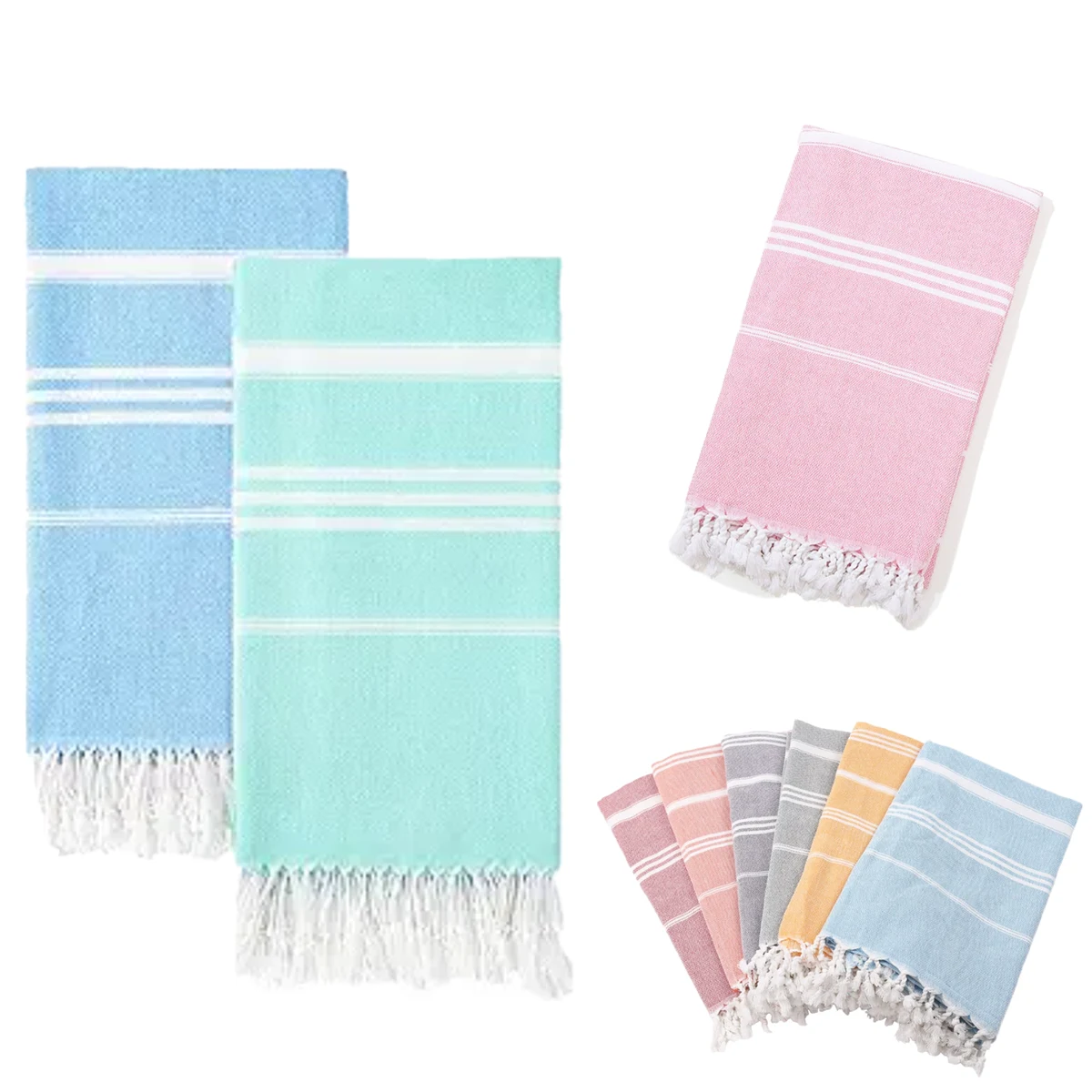 Outdoor Fringe Cotton Shawl Towel 1