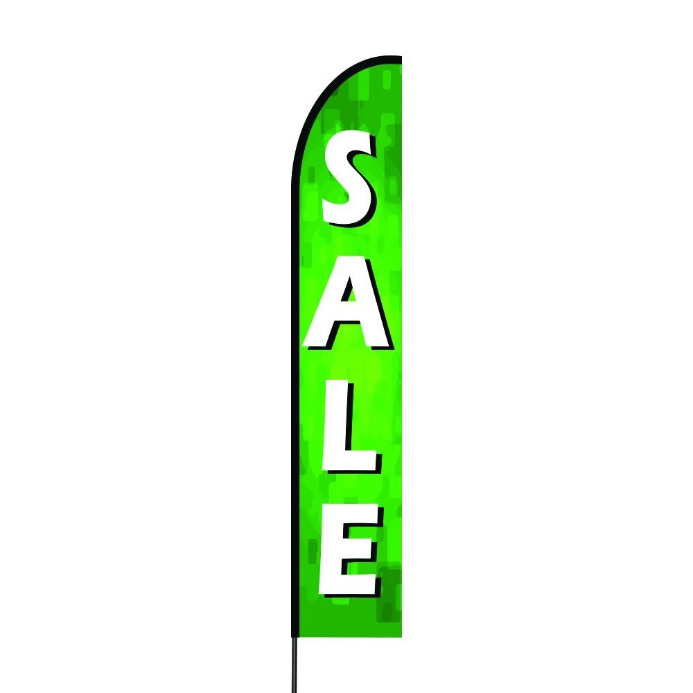 Sale (Green) Flag Kit 15' Feet Feather Flag Sign Outdoor Banner 1