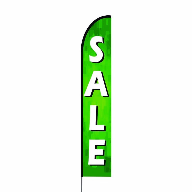 Sale (Green) Flag Kit 15' Feet Feather Flag Sign Outdoor Banner