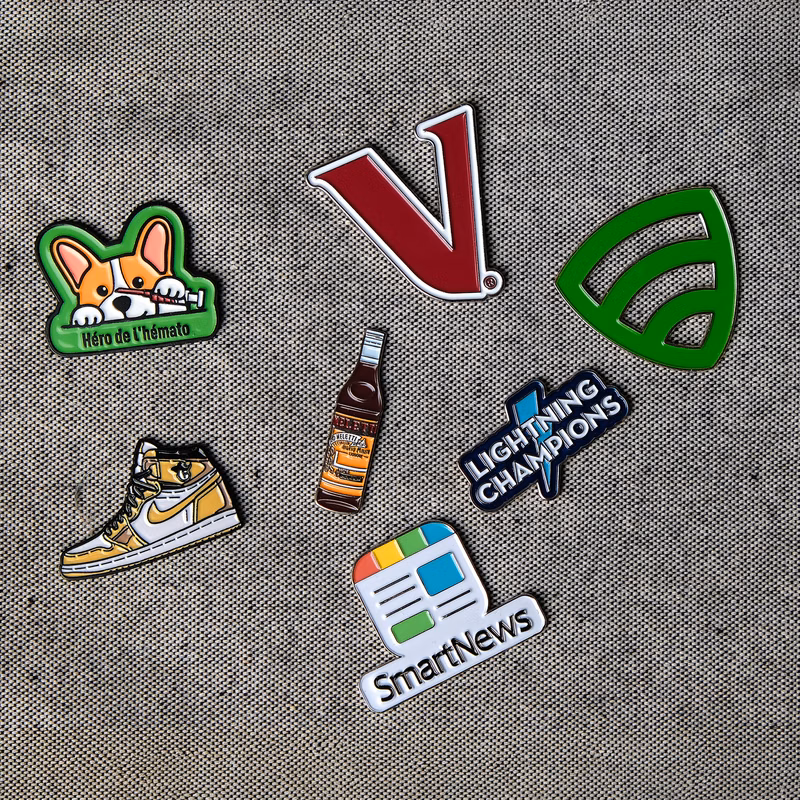 Diestruck Soft Enamel Lapel Pins: 1 1/2" W x 1 1/2" H