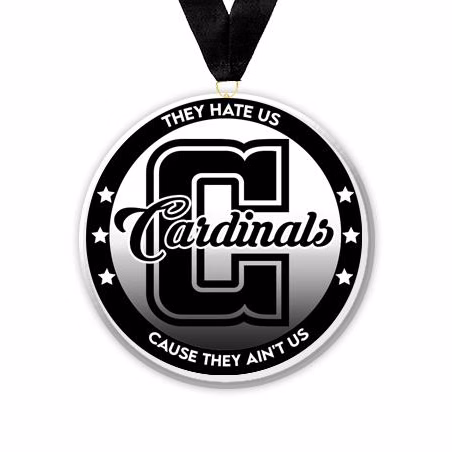 Acrylic Circle Medallions: Cardinals 3" Size, .25"
