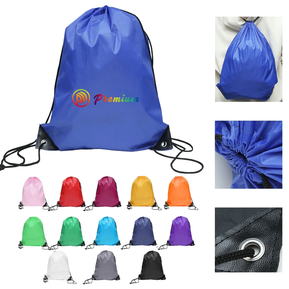 Polyester Oxford Cloth Drawstring Bag Backpack 1