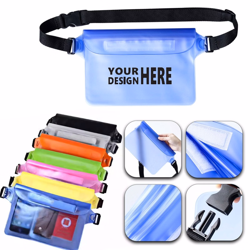 PVC Fanny Pack Adjustable Belt Outdoor Dry Case