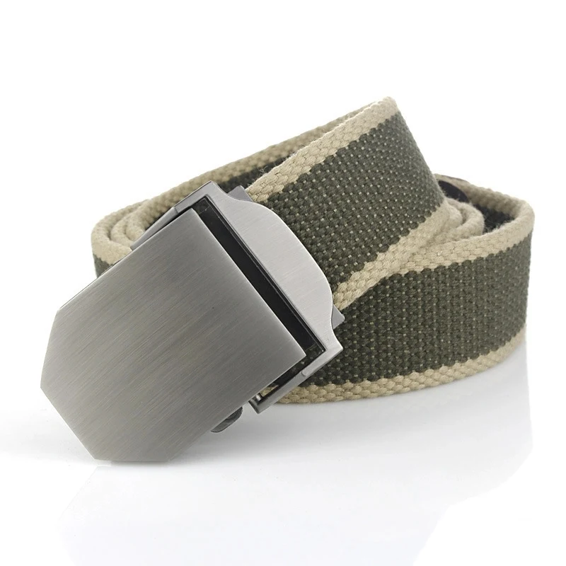 Outdoor Mental Buckle Canvas Belt 1