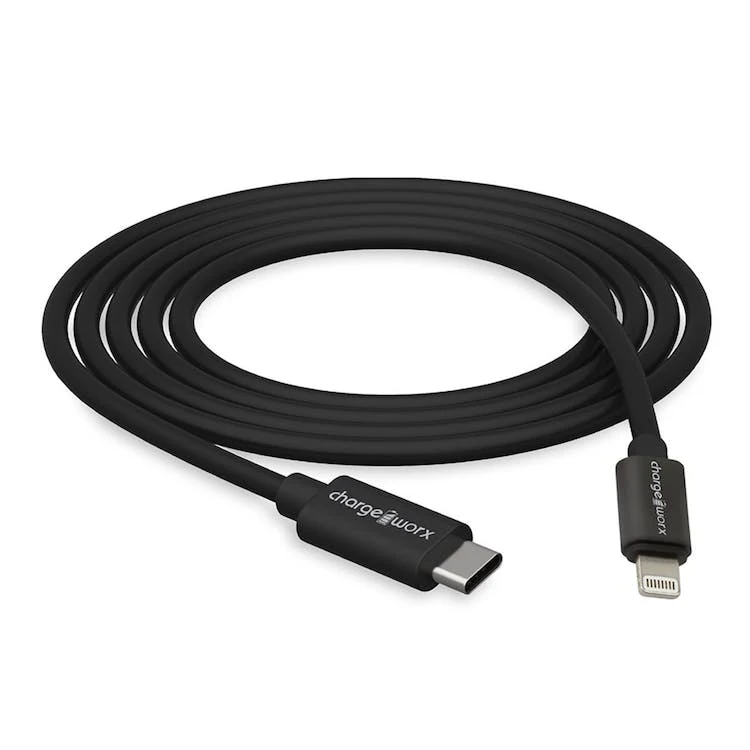 6' Lightning to USB-C Power Delivery Cables - Black 1