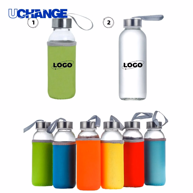 Glass Water Bottle with Sleeve
