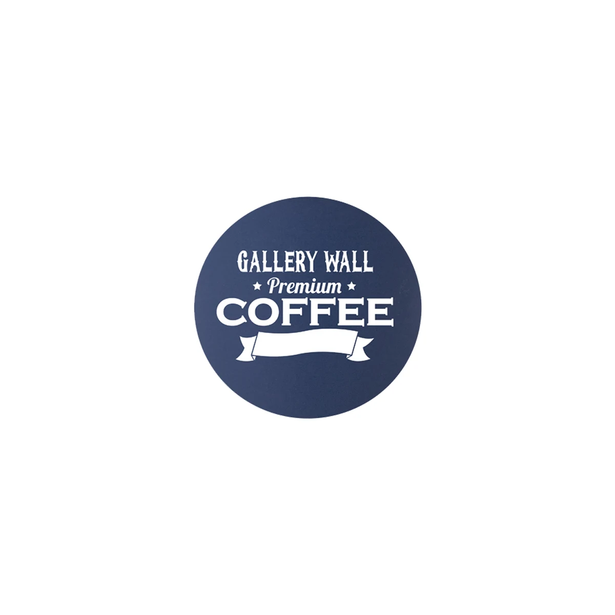 3" Navy Blue Round Silicone Coaster 1