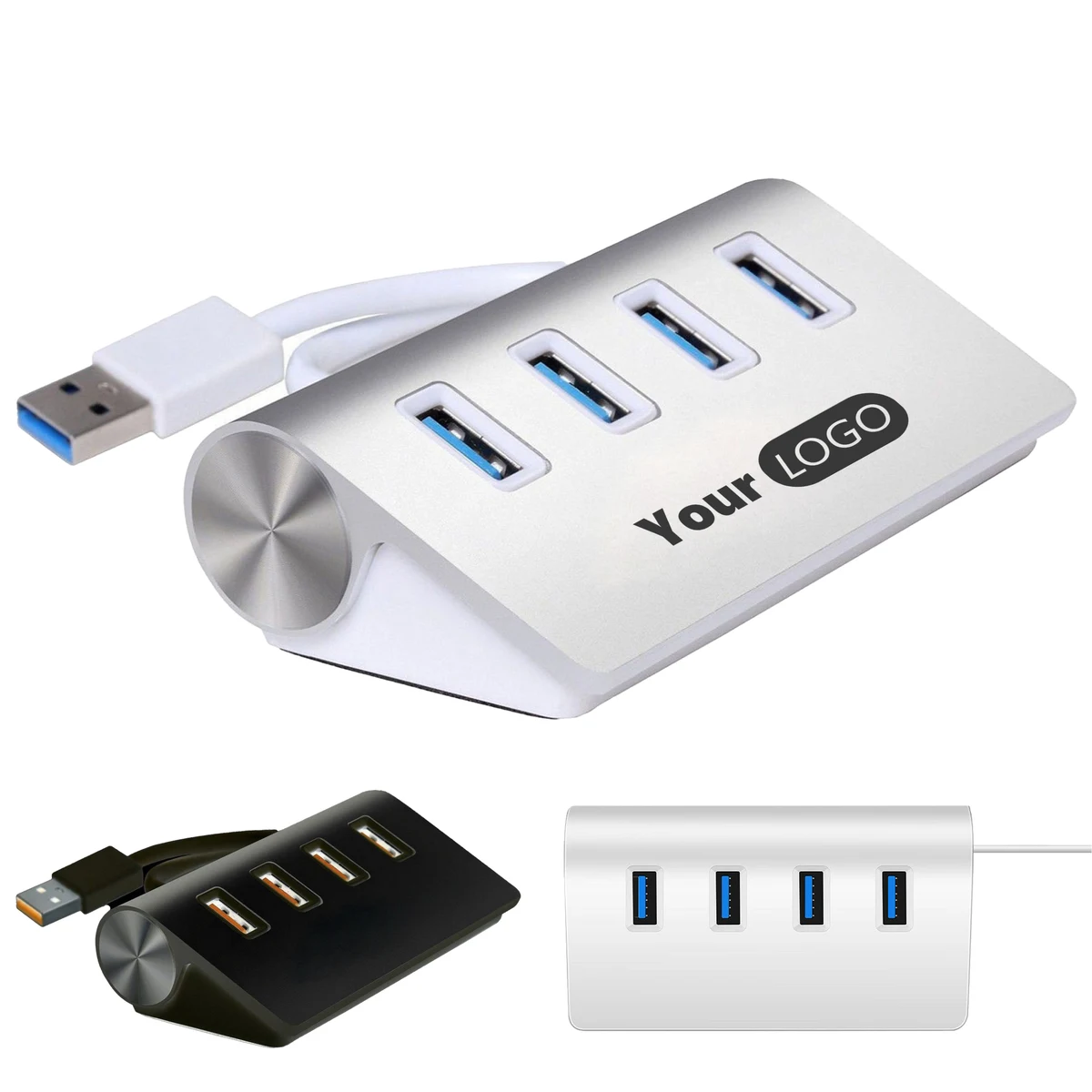 Aluminum Alloy Stylish And Functional Usb Hub With 4 Usb 3.0 Ports 1