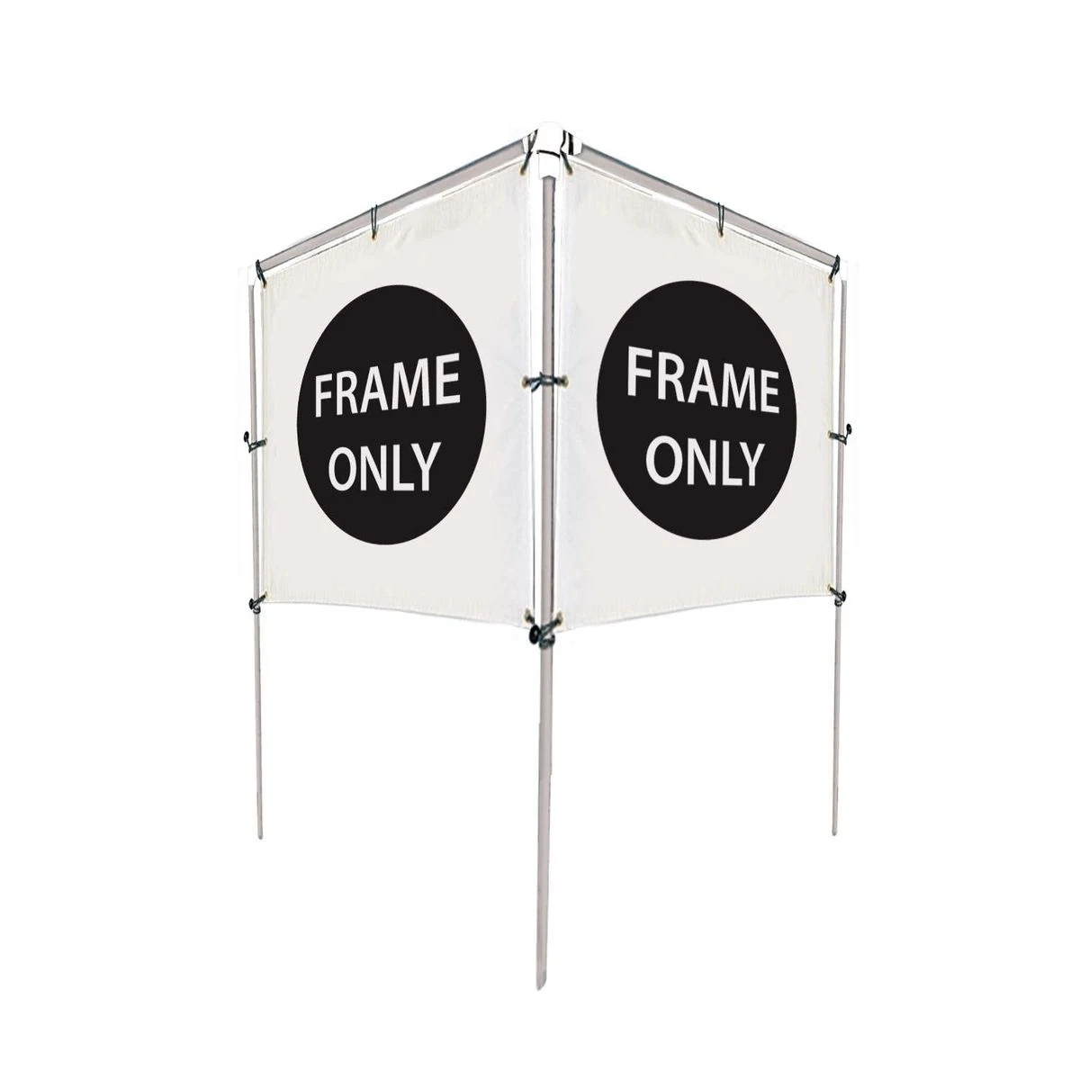 6'W x 5'H In-Ground Banner Hardware – V-Shape Banner 1