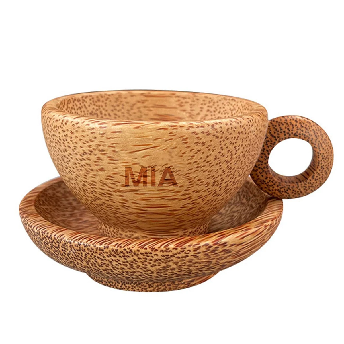 Coconut Coffee Cup W/ Handle&Bracket Set 1