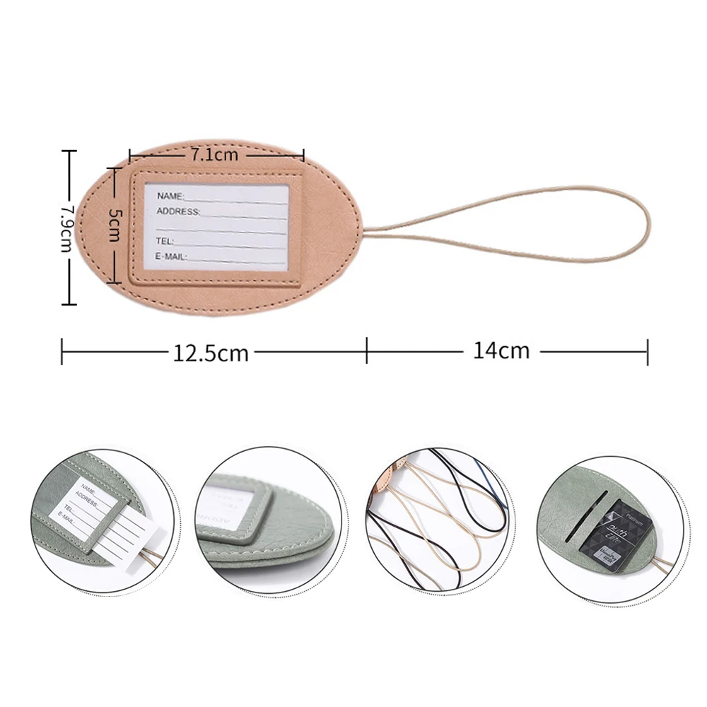 Round Leather Luggage Spotter Tag 1