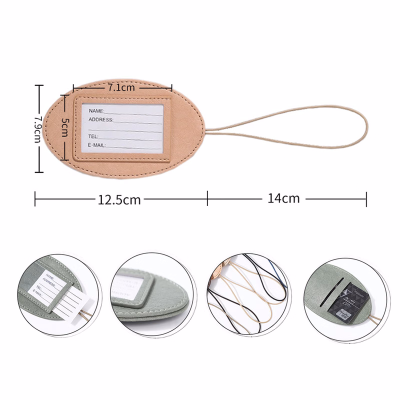 Round Leather Luggage Spotter Tag