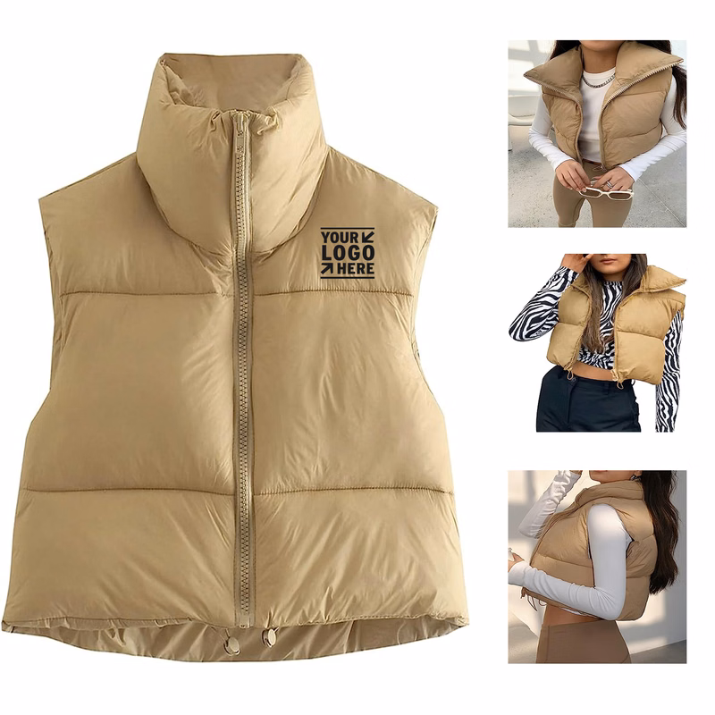 Women's Winter Warm Padded Crop Vest