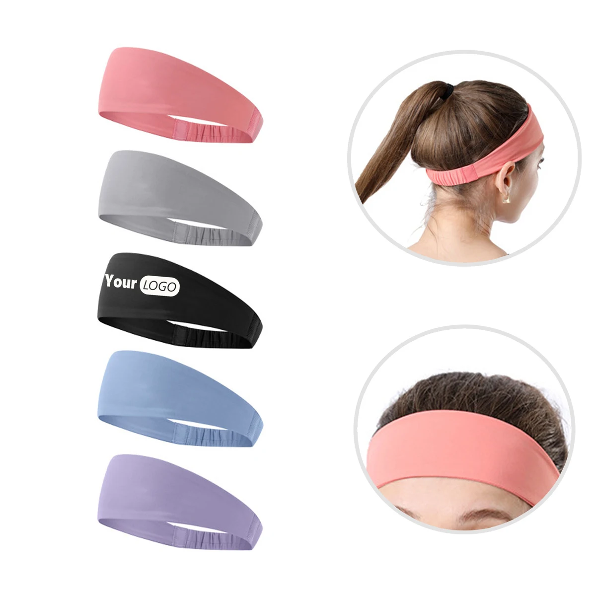 Wide Sweat-Absorbing Sports Headband 1