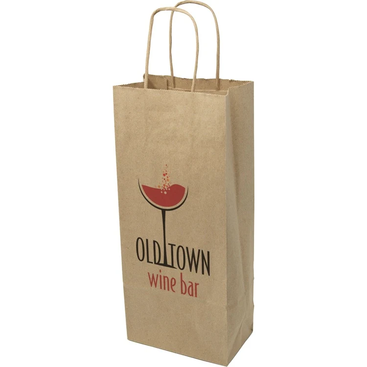 Full Color 1-Sided Natural Handle Shopper Bag (5.5" X 13" X 3.25") 1