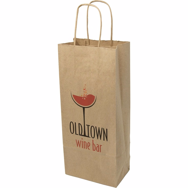 Full Color 1-Sided Natural Handle Shopper Bag (5.5" X 13" X 3.25")