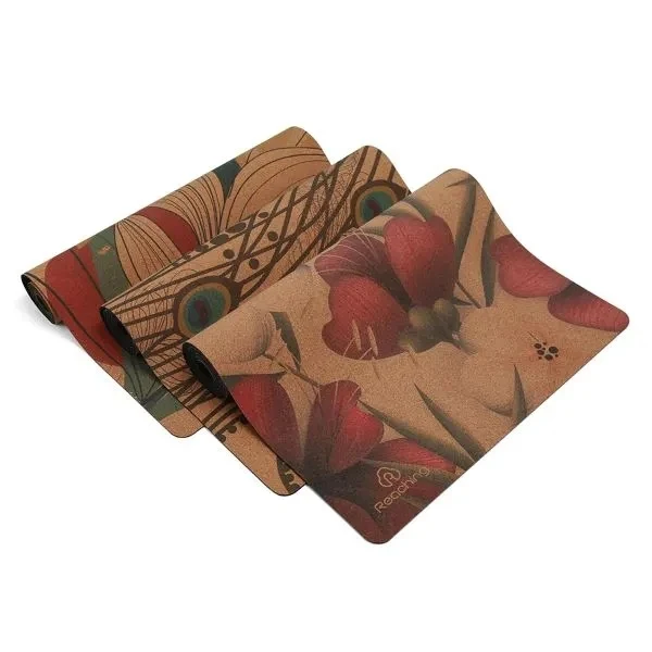 Custom High-Density 4mm Cork Yoga Mat 1