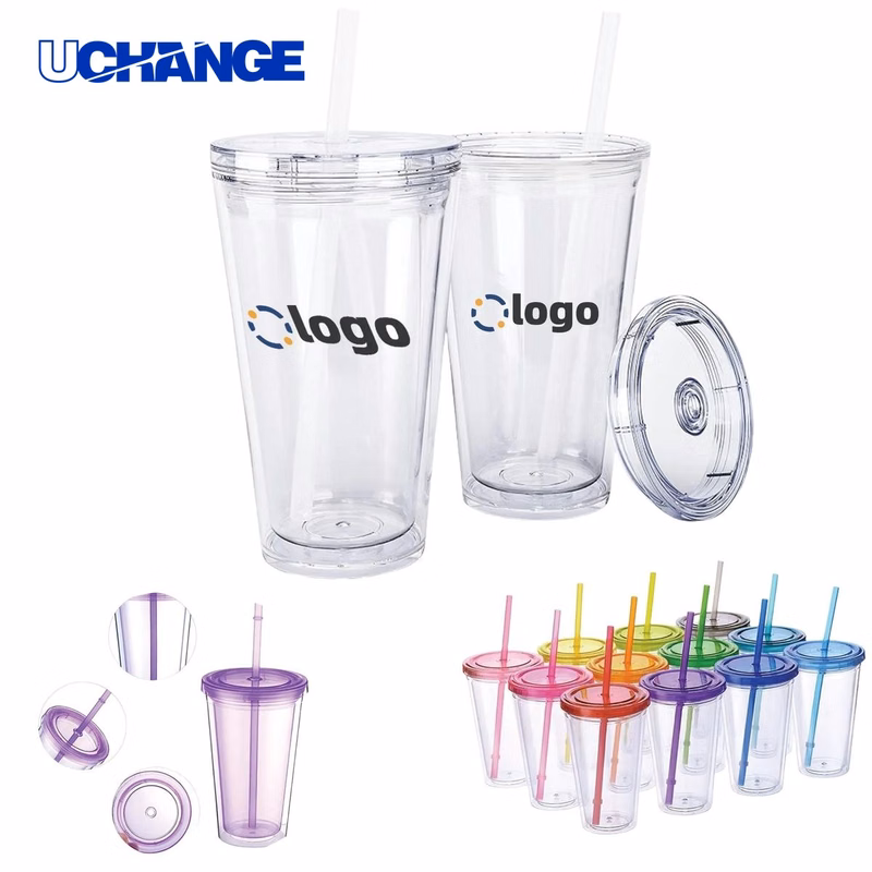 Reusable Transparent Double Layer Cup Container