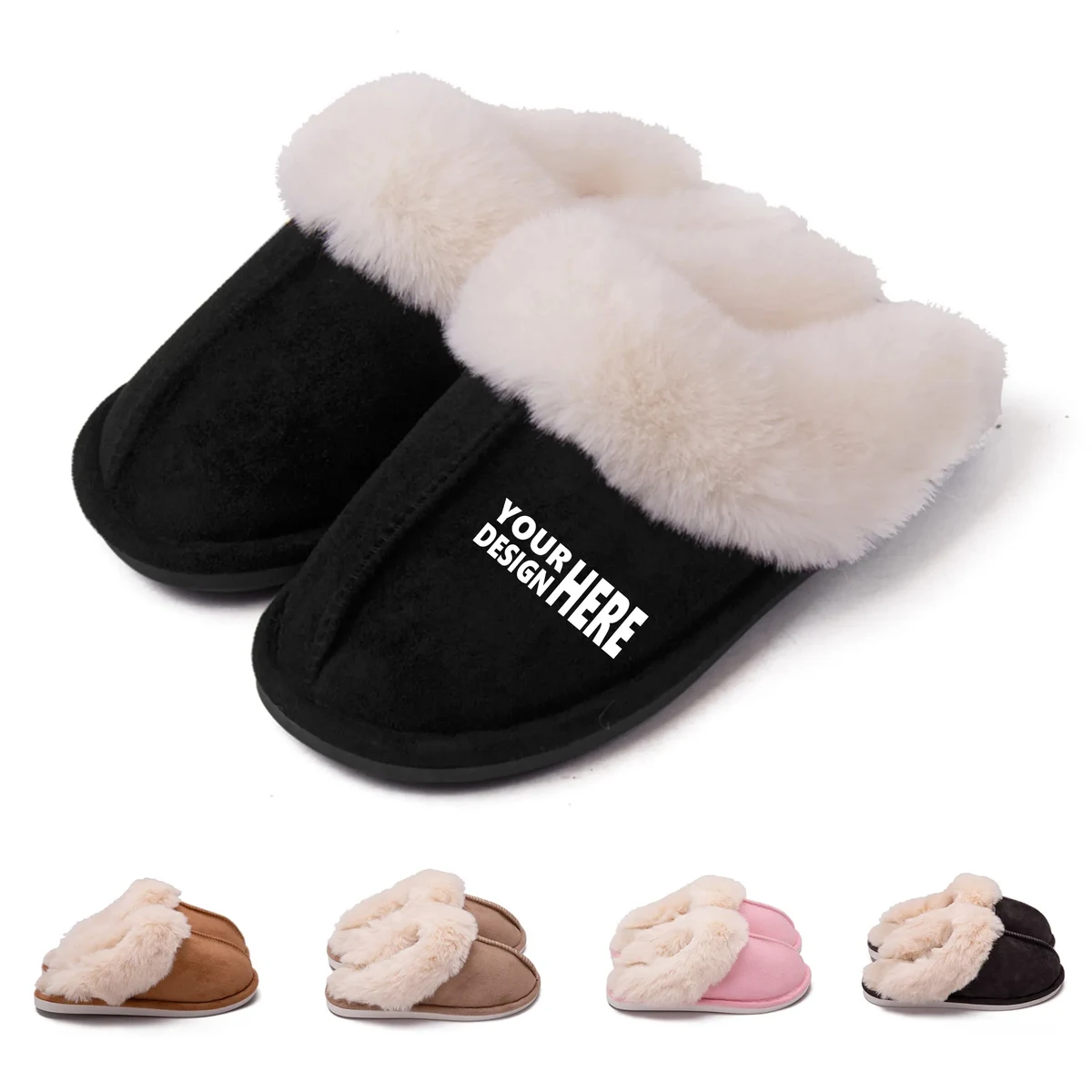 Custom Embroidered Plush Slippers - Multiple Sizes 1