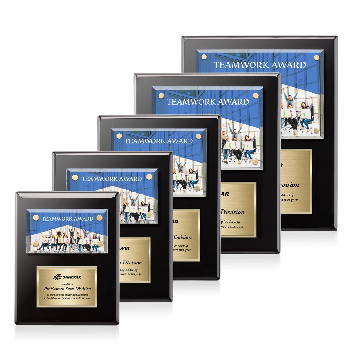 Gossamer VividPrint™ Plaque - Black/Gold 1