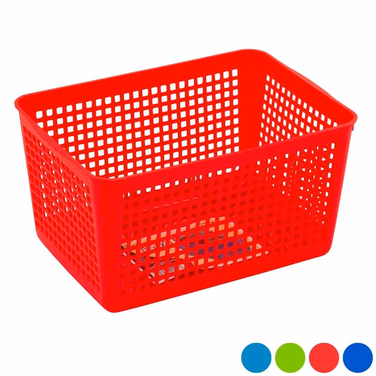 Rectangular Slotted Baskets - Assorted Colors