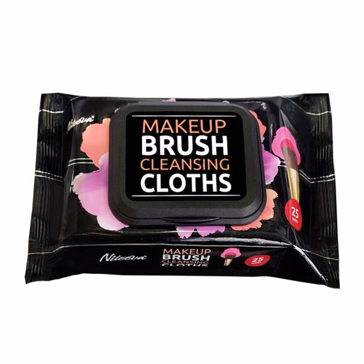 Makeup Brush Cleansing Cloths - 25-Count/Pack