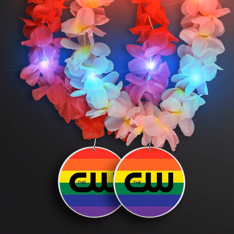 Light Up Hawaiian Leis with Custom Rainbow Medallion