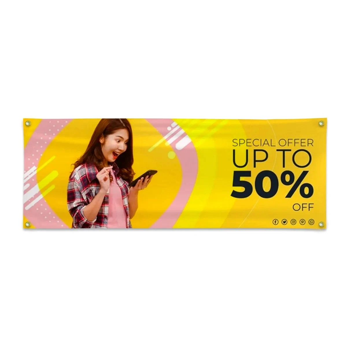 Digital Printed 15 oz Vinyl Smooth Banner 6-10 sq/ft 1