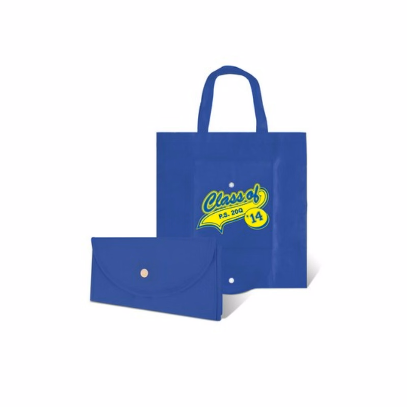 Foldable Non Woven Tote Bag w/ Snap Closure