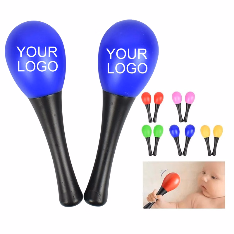 Durable Plastic Maraca 1.5" x 4.93" with Crisp, Mellow Sound