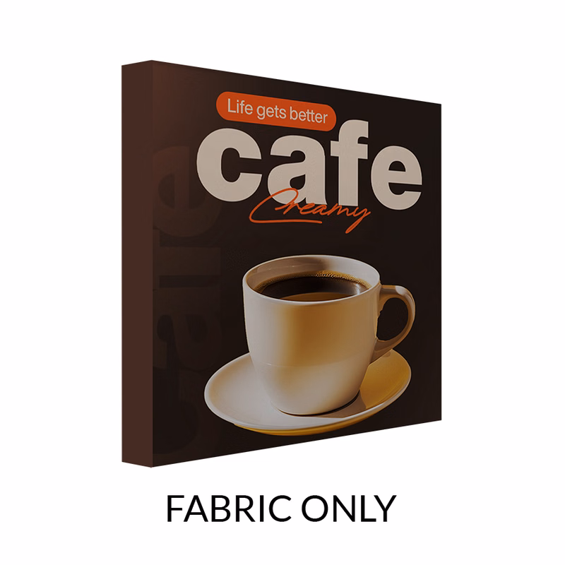 12'w x 7.5'h Xpress Straight Display Wall - Fabric Only 2 Side Imprint