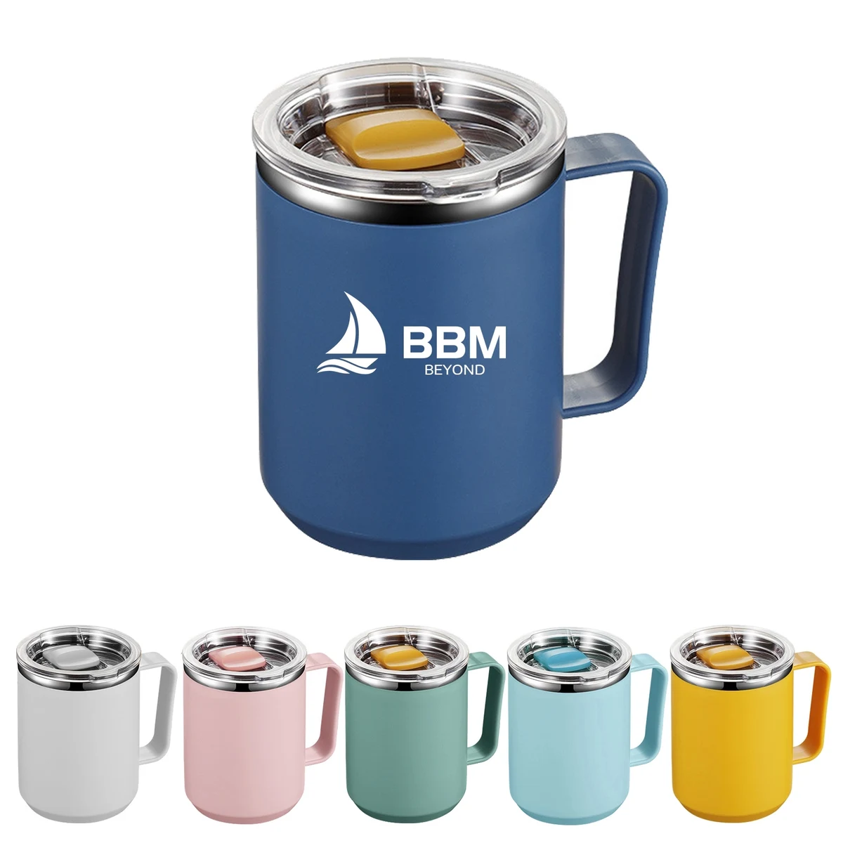 16Oz Stainless Steel Coffee Mug w/ Lid 1