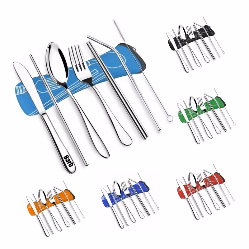 7 Pieces Portable Stainless Steel Cutlery Set