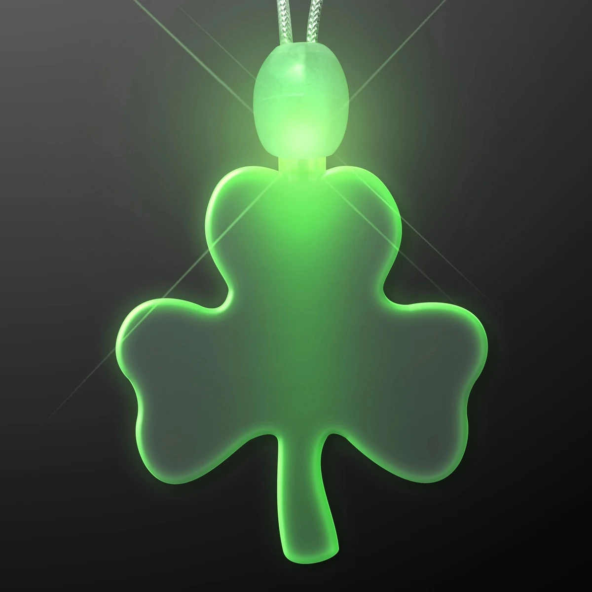 Light-up acrylic shamrock LED necklace 1