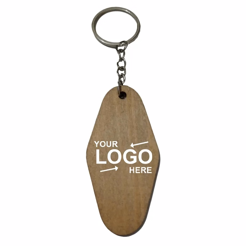Wooden Hotel Keychain