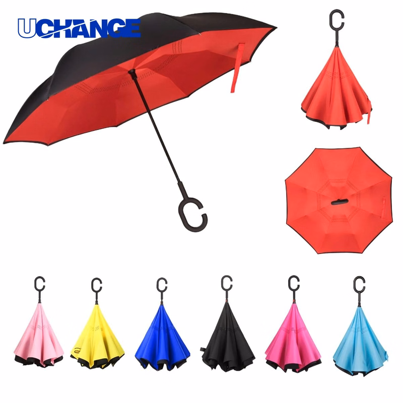 Folding Inverted Umbrella With C-Shaped Handle for Cars