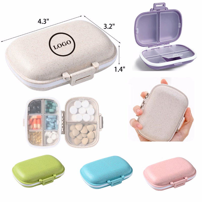 Hygienic 8 Cell Portable Sealed Medicine Box