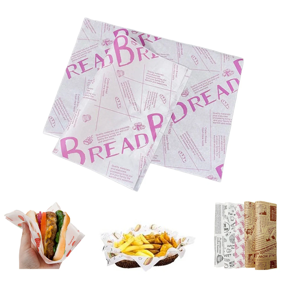15" x 11" Customize Food Wrapping Hamburger Paper 1