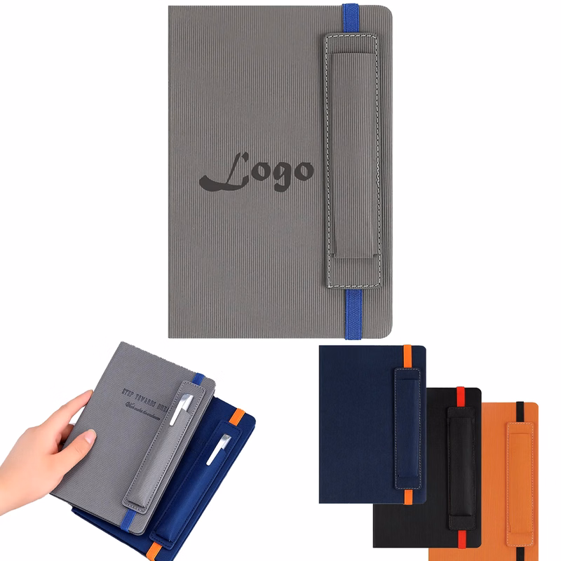 Leather Notebook With Pen Holder