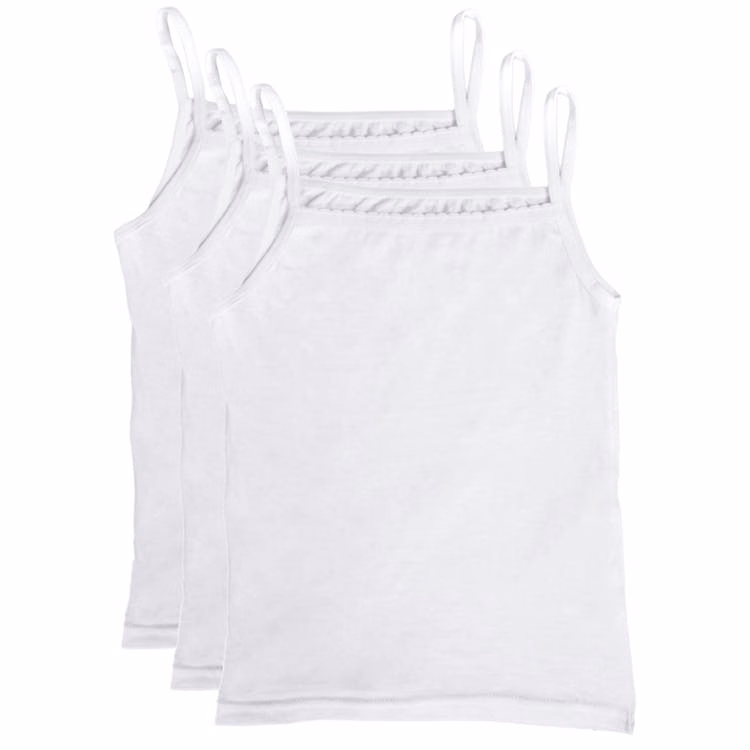 Toddler Girls' Camisoles - White 4T 3 Pack