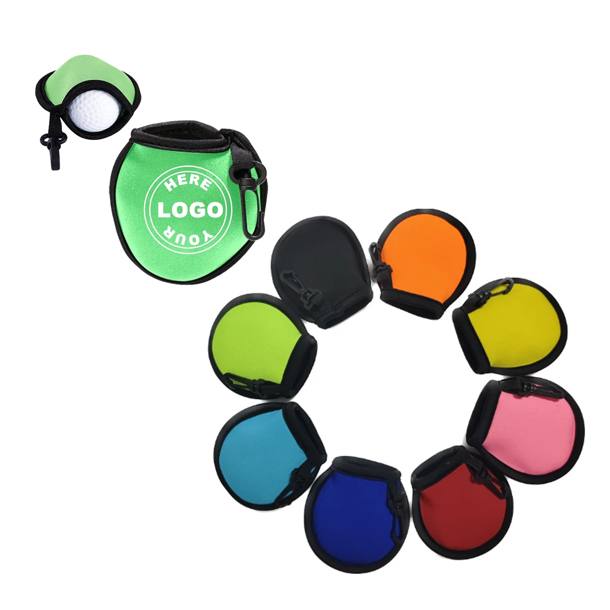 Customizable Portable Golf Ball Cleaner Pouch 1