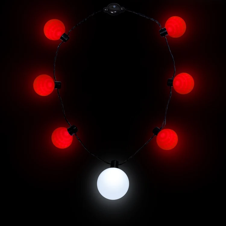 Red LED Medallion Ball Necklace 1