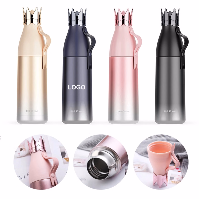 Steel Crown Thermo Vacuum Insulated Bottle With Cup