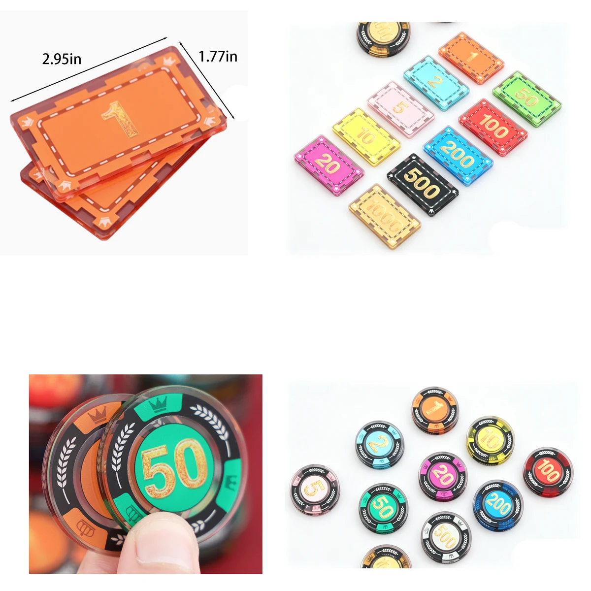Custom Acrylic Poker Chips 1